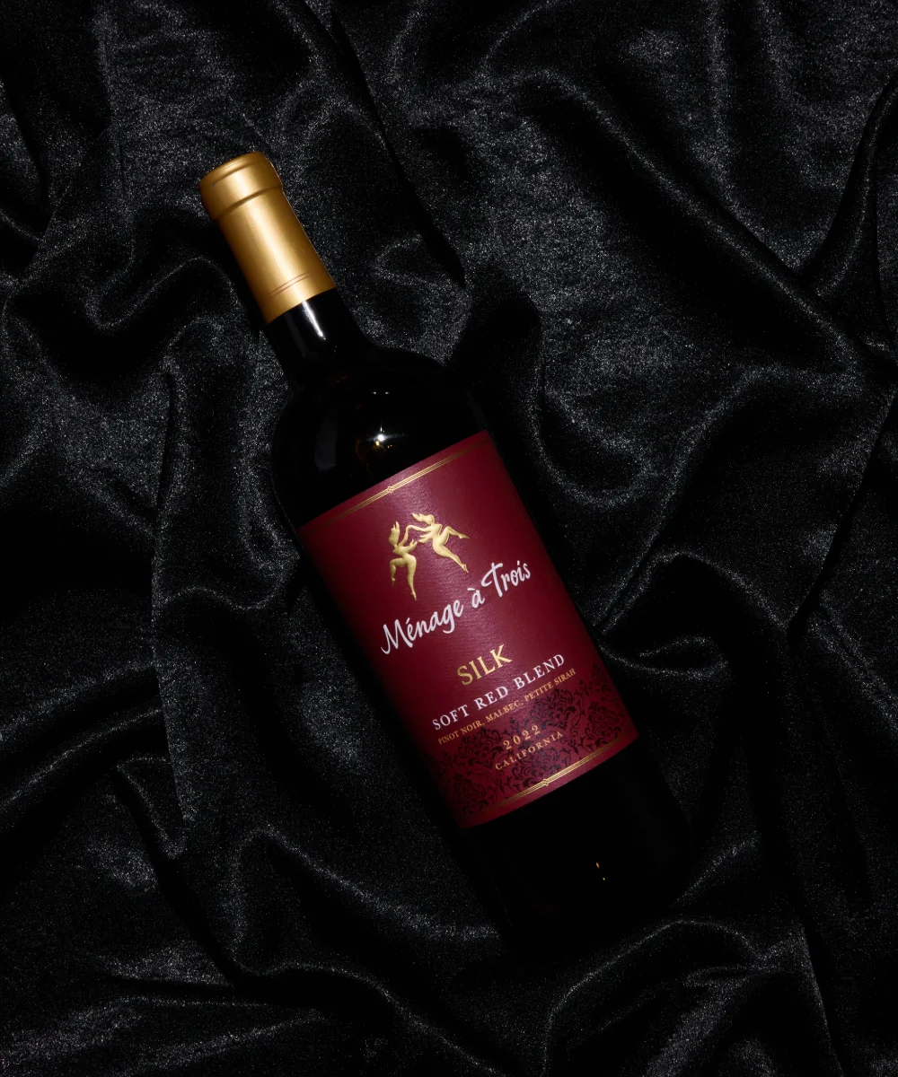 Bottle of Ménage à Trois Silk Soft Red Blend red wine