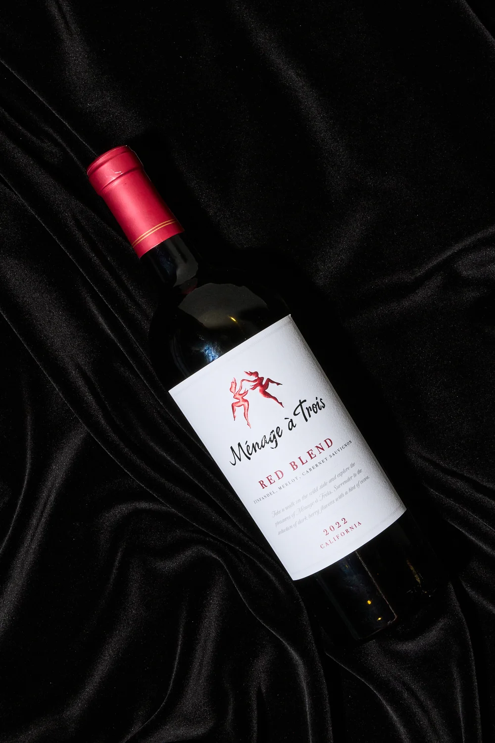 Bottle of Ménage à Trois Red Blend red wine