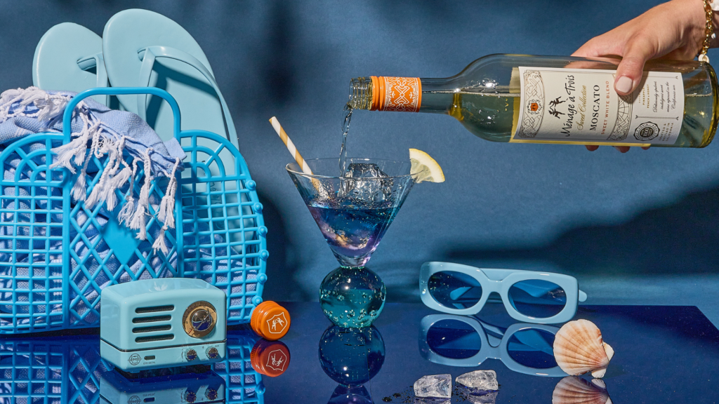 Wine cocktail made with Ménage à Trois wine