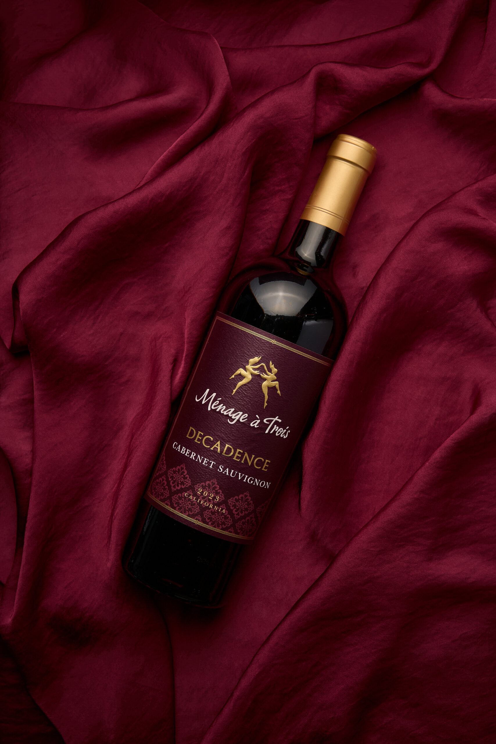 Bottle of Ménage à Trois Decadence Cabernet Sauvignon red wine